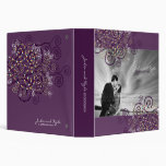 Elegant Boho Purple Spiral Ethnic Wedding Binder binders