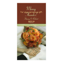 Elegant Bouquet Thank You Customized Photo Card