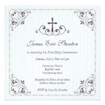 Elegant boys christening/baptism/first communion personalized announcement