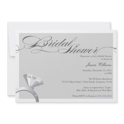 Elegant Bridal Shower Personalized Invitations by fancyeverafter