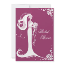 Elegant Bride Bridal Shower Party Announcement