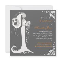 Elegant Bride Bridal Shower Party Announcement