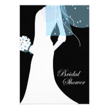 elegant bride bridal shower personalized invite