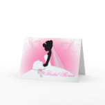 Elegant bride silhouette Bridal Shower Card