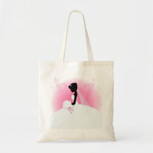 Elegant bride silhouette Bridal Shower Tote Bag