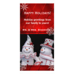 Elegant Bright Red Holiday Photo Card template