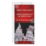 Elegant Bright Red Holiday Photo Card template