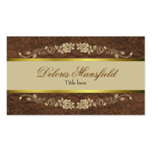 Elegant Brown and Tan Business Card