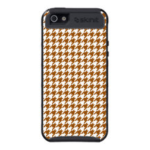 Elegant Brown and White Houndstooth Design