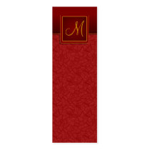Elegant Burgundy Crackle Finish Bookmark Business Card