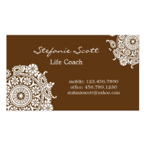 Elegant Business Card in Brown and White business cards