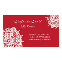 Elegant Business Card in Red and White business cards
