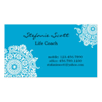 Elegant Business Card in Sky Blue and White business cards