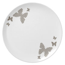 Elegant butterflies party plate