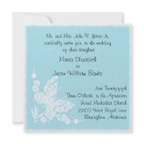 Elegant butterfly Square Wedding Invitation
