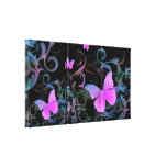 Elegant Butterfly Swirl (Pink) Stretched Canvas Prints