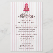 Elegant Cake Custom Bakery Business Flyer
