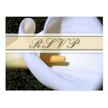 Elegant Calla Lily RSVP Postcard
