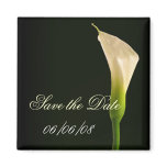 Elegant calla lily save the date refrigerator magnets