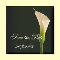 Elegant calla lily save the date magnets