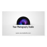 Elegant Camera Lens Photographer Business Card