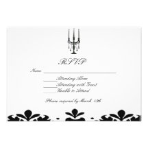 Elegant Candleabra RSVP Cards