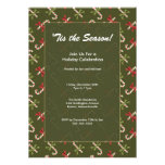 Elegant Candy Canes Holiday Party Invitation