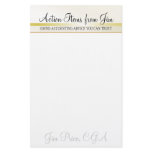 Elegant CGA Gold Note Paper stationery