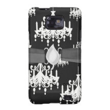 elegant chandelier black white damask samsung galaxy covers
