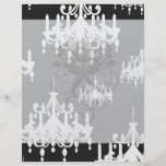 elegant chandelier black white damask flyer