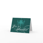 Elegant Chandelier Invitation Card Blue
