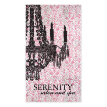 Elegant Chandelier Spa Business Card