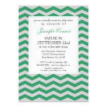 Elegant Chevron Unisex Baby Shower Invitation invitations