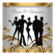 Elegant Chic Booze and Schmooze Invitations