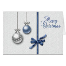 Elegant Christmas Balls - Greeting Card