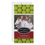 Elegant Christmas Brown Damask Photo Card