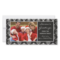 Elegant Christmas Card Photo Greeting Card