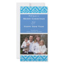 Elegant Christmas Damask photo cards