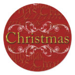 Elegant Christmas Design Custom Christmas Stickers