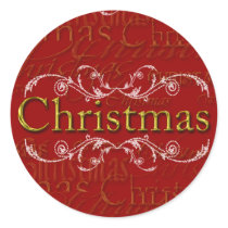 Elegant Christmas Design Custom Christmas Stickers