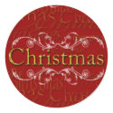 Elegant Christmas Design Custom Christmas Stickers