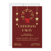 Elegant Christmas Holiday Party Invitations