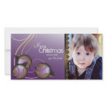 Elegant Christmas Photo Card Ornaments & Swirls