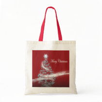 Elegant Christmas Tree and Christmas  Star Canvas Bag