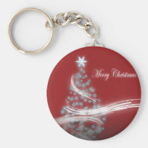 Elegant Christmas Tree and Christmas  Star Keychain