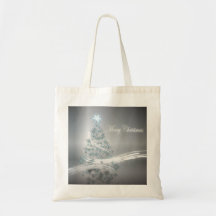 Elegant Christmas Tree and  Silver Star Bags