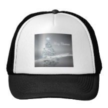 Elegant Christmas Tree and  Silver Star Trucker Hat
