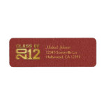 Elegant Class of 2012 (red / gold) Custom Return Address Label