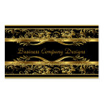 Elegant Classy Gold Black Damask Embossed Look Business Cards