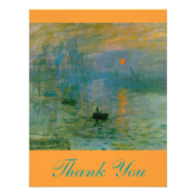 Elegant Claude Monet Wedding Thank You Cards Announcement